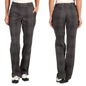 Nike Women's Dri-Fit Plaid Modern Rise Golf Pants 508275-010 Size 10P
